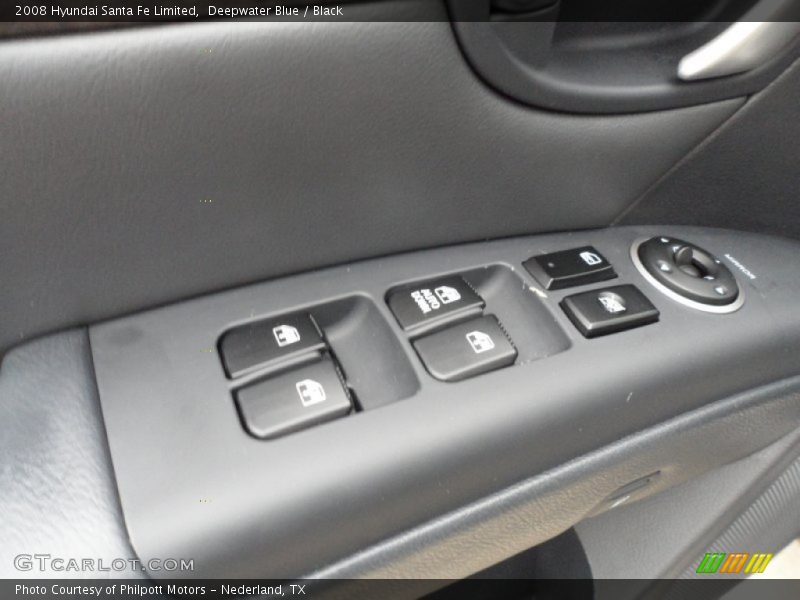 Deepwater Blue / Black 2008 Hyundai Santa Fe Limited