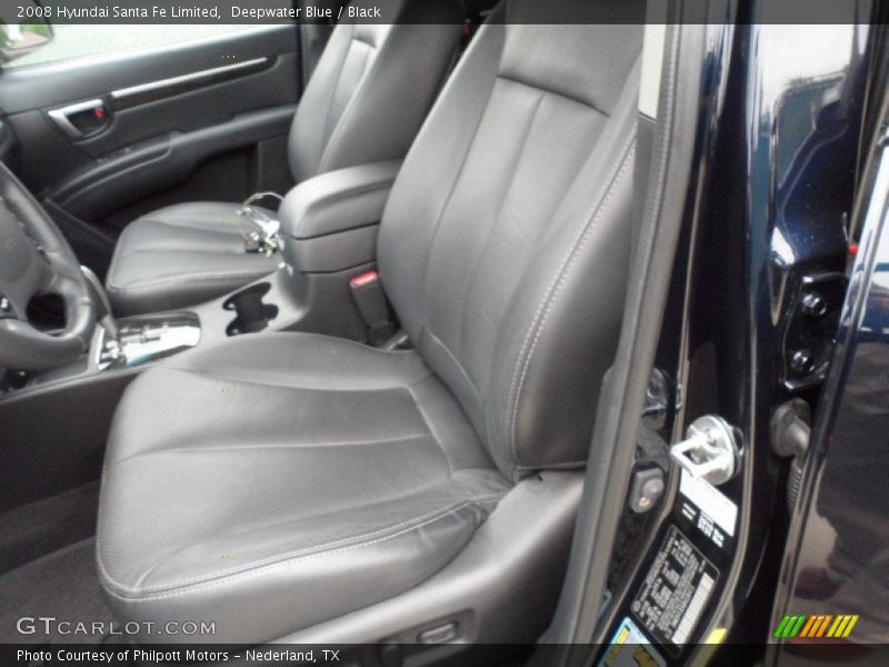 Deepwater Blue / Black 2008 Hyundai Santa Fe Limited