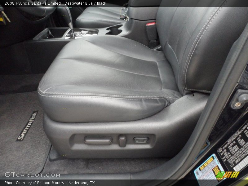 Deepwater Blue / Black 2008 Hyundai Santa Fe Limited
