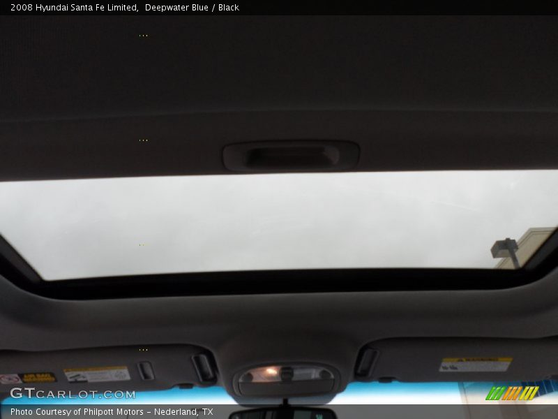Deepwater Blue / Black 2008 Hyundai Santa Fe Limited