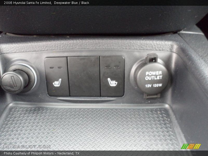 Deepwater Blue / Black 2008 Hyundai Santa Fe Limited