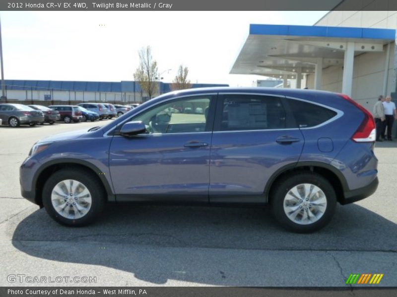 Twilight Blue Metallic / Gray 2012 Honda CR-V EX 4WD