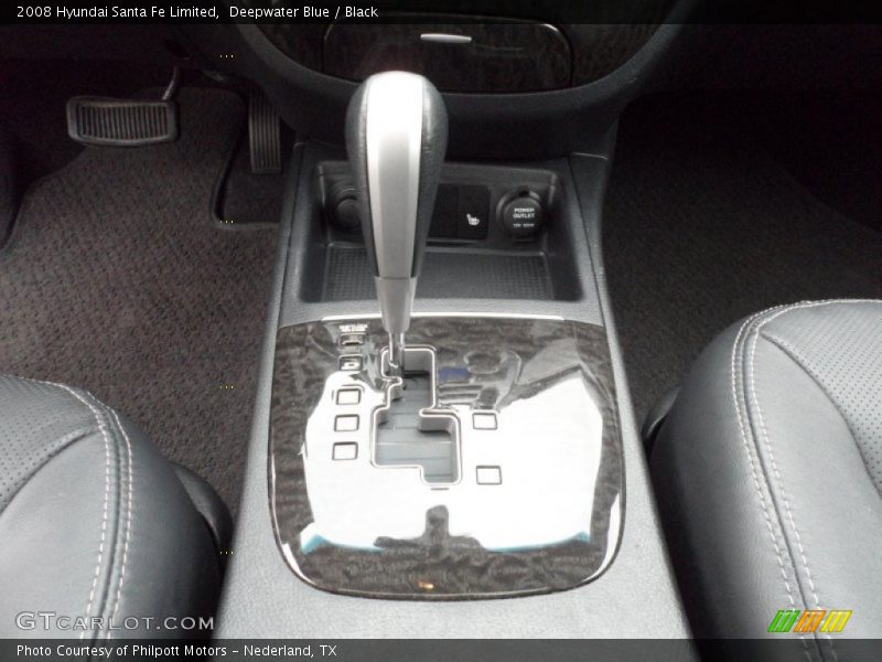 Deepwater Blue / Black 2008 Hyundai Santa Fe Limited