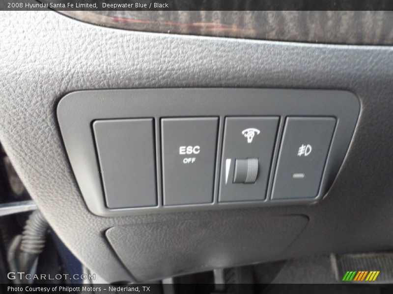 Deepwater Blue / Black 2008 Hyundai Santa Fe Limited