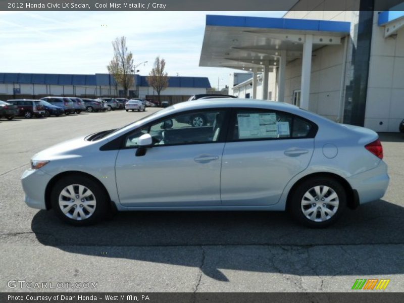 Cool Mist Metallic / Gray 2012 Honda Civic LX Sedan
