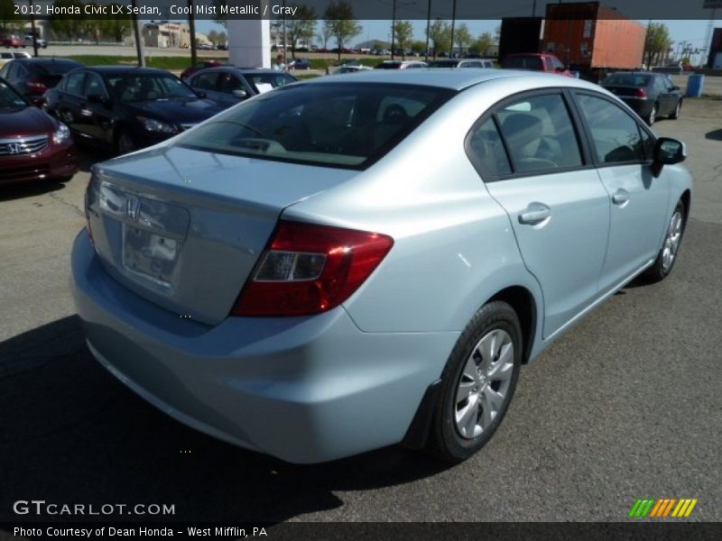 Cool Mist Metallic / Gray 2012 Honda Civic LX Sedan