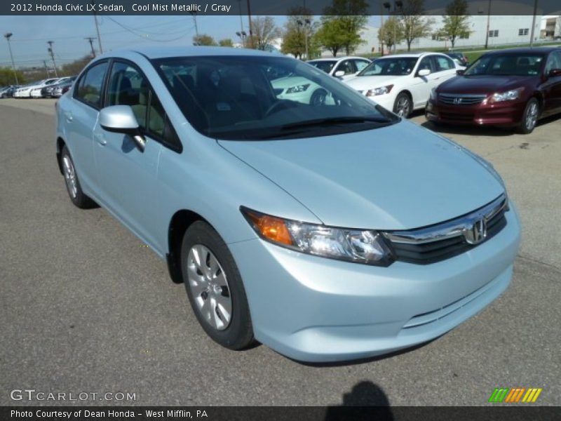 Cool Mist Metallic / Gray 2012 Honda Civic LX Sedan