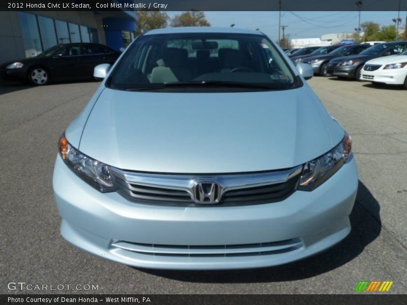 Cool Mist Metallic / Gray 2012 Honda Civic LX Sedan