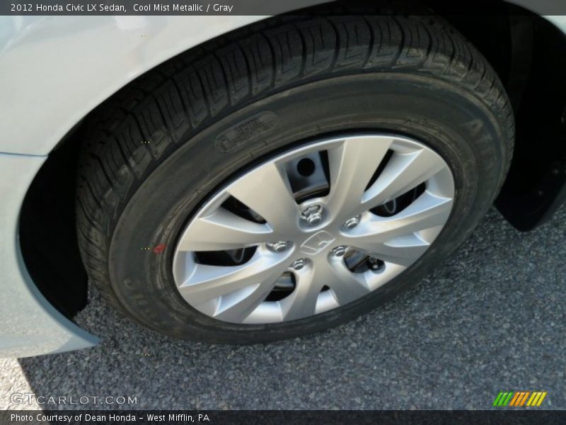 Cool Mist Metallic / Gray 2012 Honda Civic LX Sedan