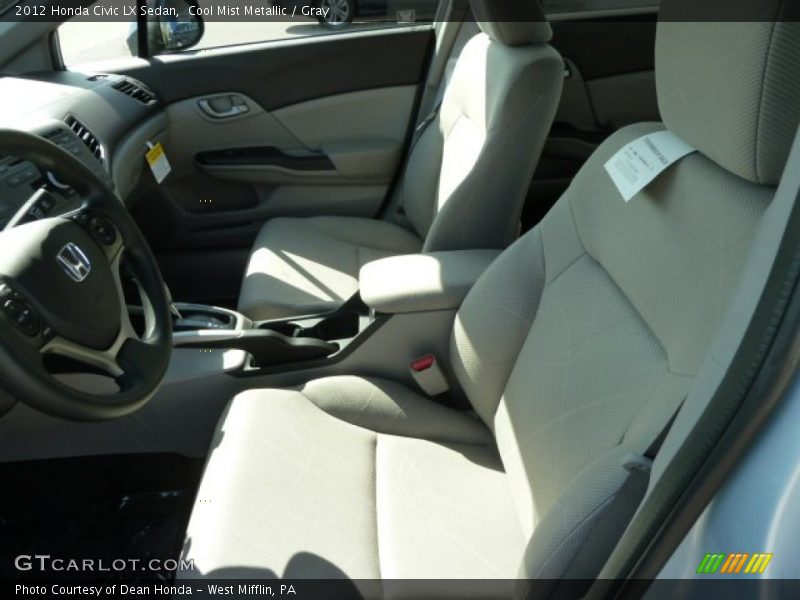 Cool Mist Metallic / Gray 2012 Honda Civic LX Sedan