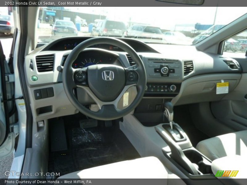 Cool Mist Metallic / Gray 2012 Honda Civic LX Sedan