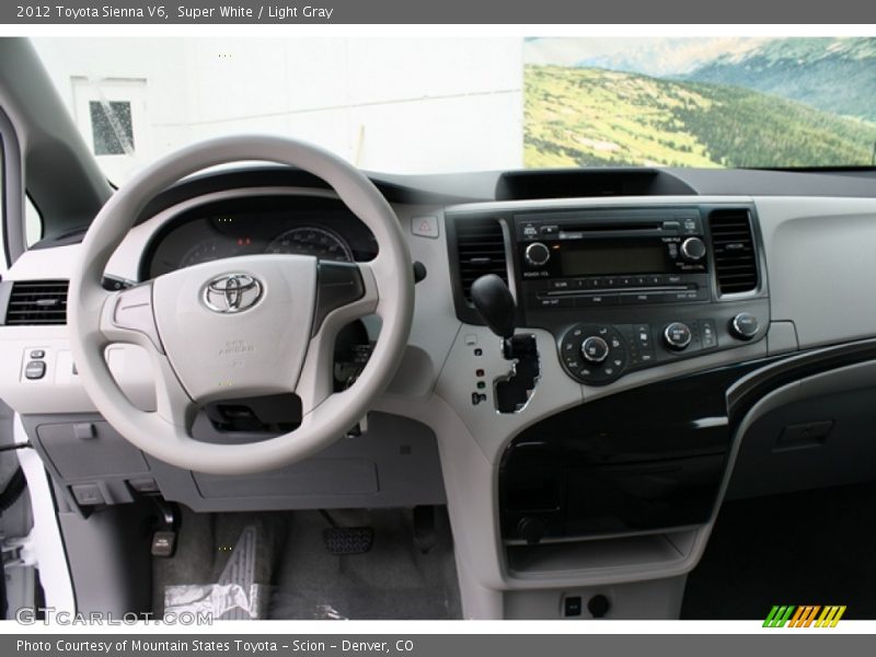 Super White / Light Gray 2012 Toyota Sienna V6