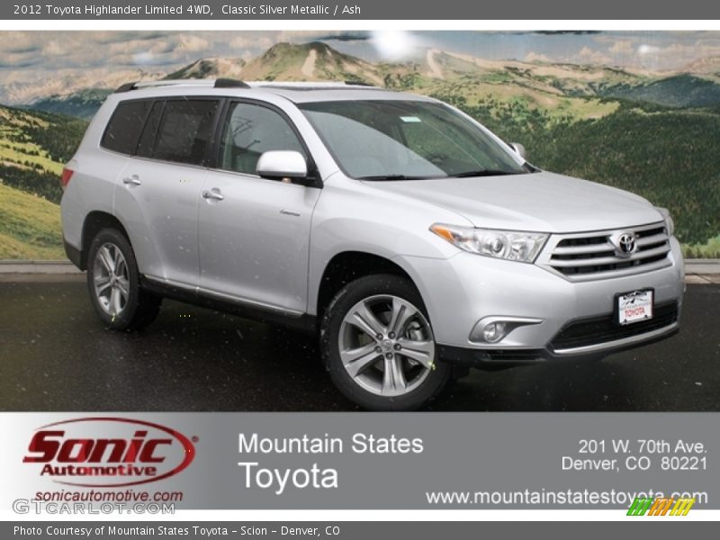 Classic Silver Metallic / Ash 2012 Toyota Highlander Limited 4WD