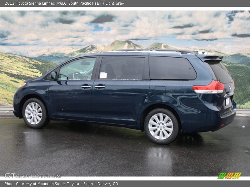 South Pacific Pearl / Light Gray 2012 Toyota Sienna Limited AWD