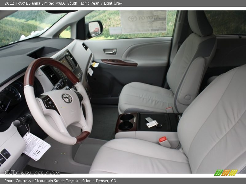 South Pacific Pearl / Light Gray 2012 Toyota Sienna Limited AWD