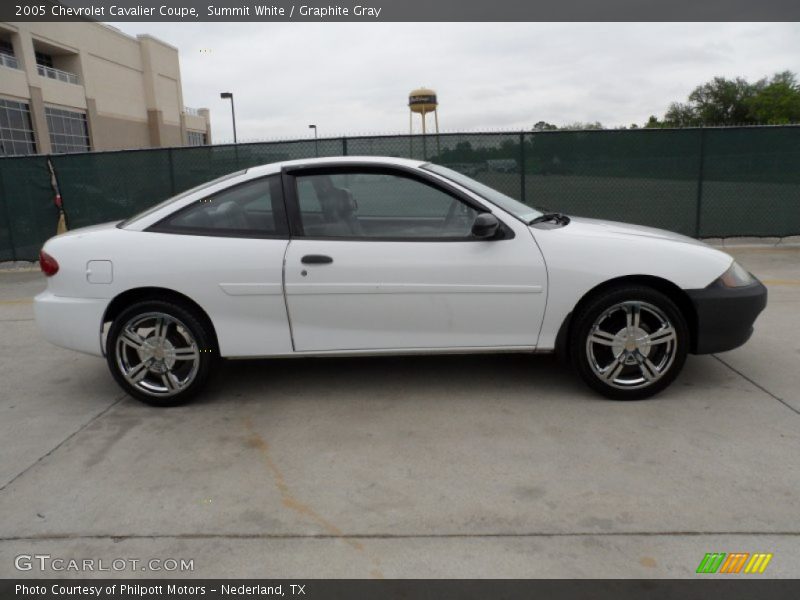 Summit White / Graphite Gray 2005 Chevrolet Cavalier Coupe