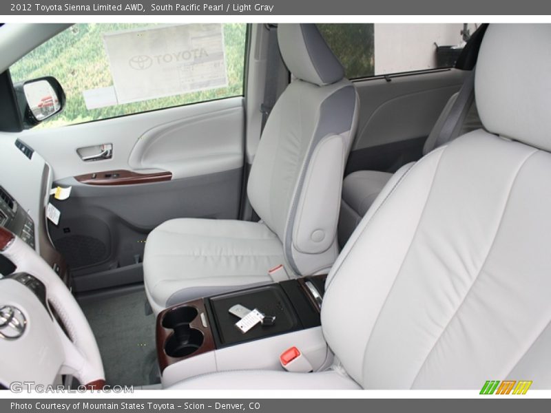 South Pacific Pearl / Light Gray 2012 Toyota Sienna Limited AWD
