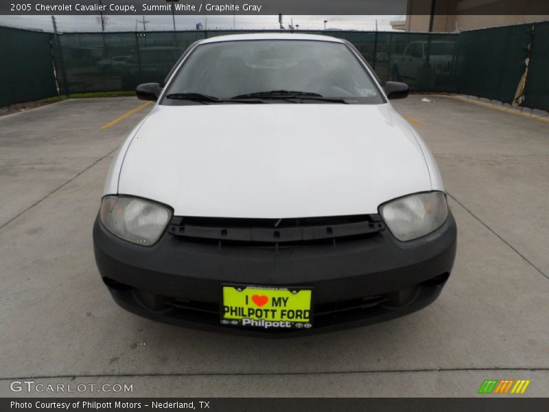 Summit White / Graphite Gray 2005 Chevrolet Cavalier Coupe