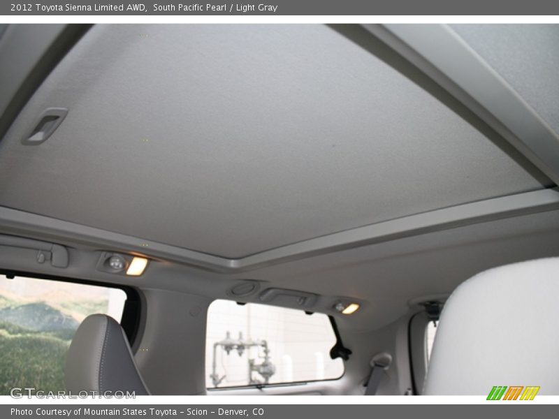 South Pacific Pearl / Light Gray 2012 Toyota Sienna Limited AWD