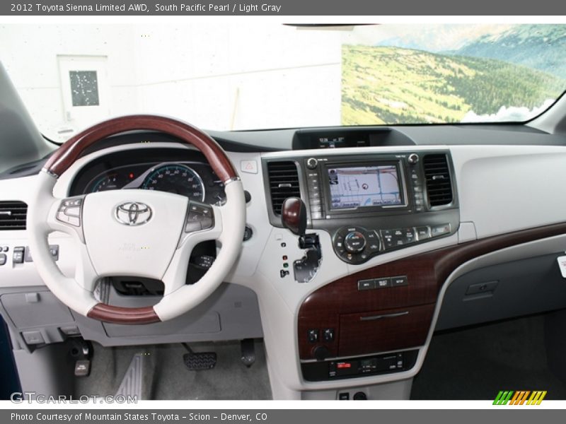 South Pacific Pearl / Light Gray 2012 Toyota Sienna Limited AWD