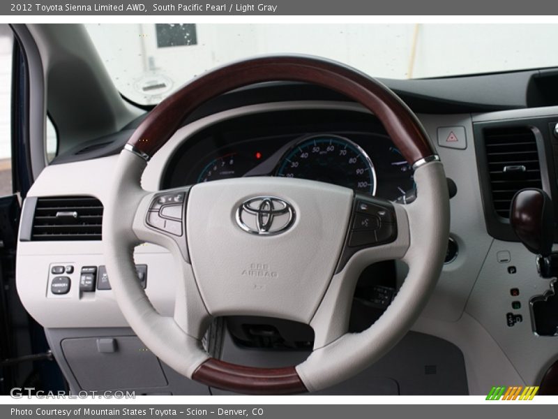 South Pacific Pearl / Light Gray 2012 Toyota Sienna Limited AWD