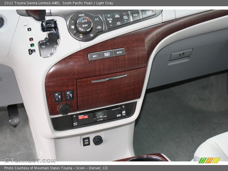 South Pacific Pearl / Light Gray 2012 Toyota Sienna Limited AWD