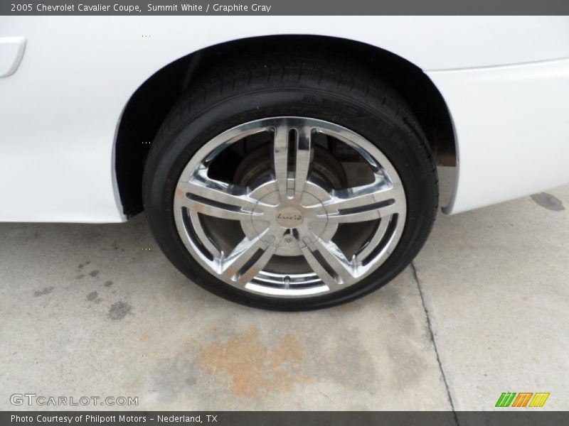 Summit White / Graphite Gray 2005 Chevrolet Cavalier Coupe