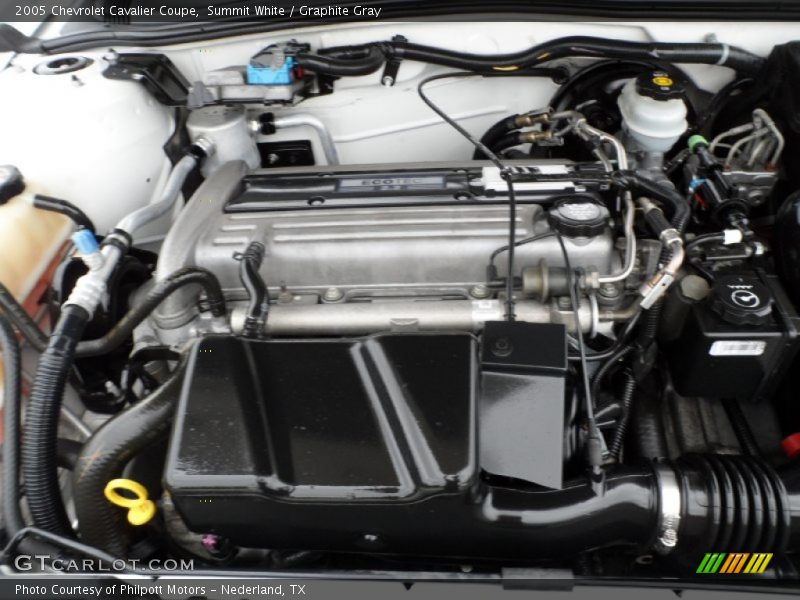 Summit White / Graphite Gray 2005 Chevrolet Cavalier Coupe