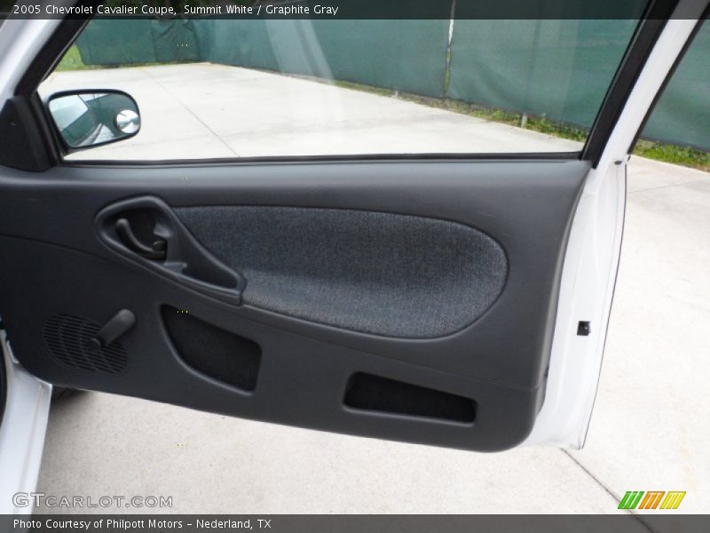 Summit White / Graphite Gray 2005 Chevrolet Cavalier Coupe