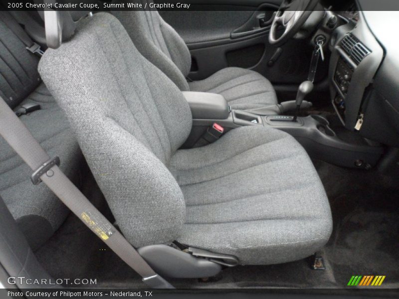 Summit White / Graphite Gray 2005 Chevrolet Cavalier Coupe