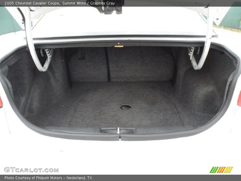 Summit White / Graphite Gray 2005 Chevrolet Cavalier Coupe