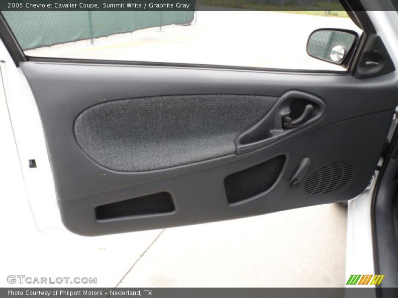 Summit White / Graphite Gray 2005 Chevrolet Cavalier Coupe