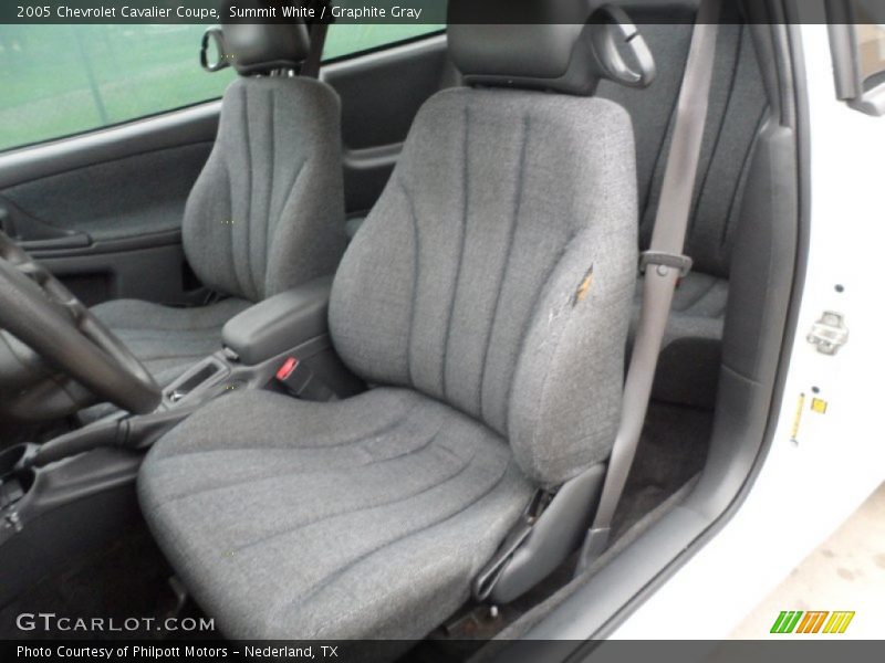 Summit White / Graphite Gray 2005 Chevrolet Cavalier Coupe