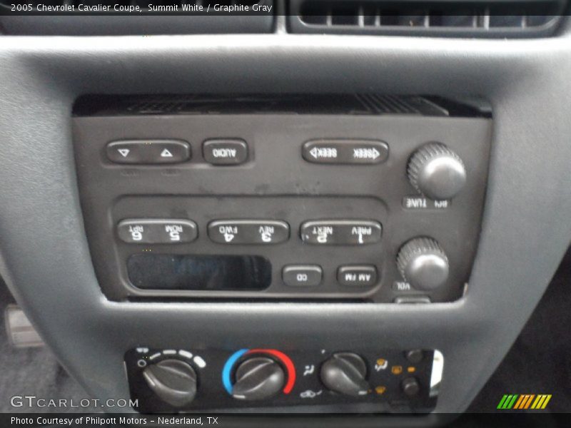 Summit White / Graphite Gray 2005 Chevrolet Cavalier Coupe