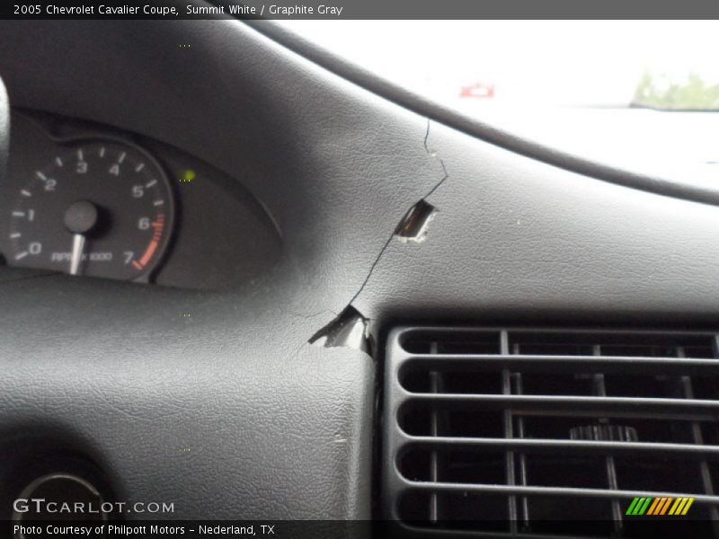 Summit White / Graphite Gray 2005 Chevrolet Cavalier Coupe