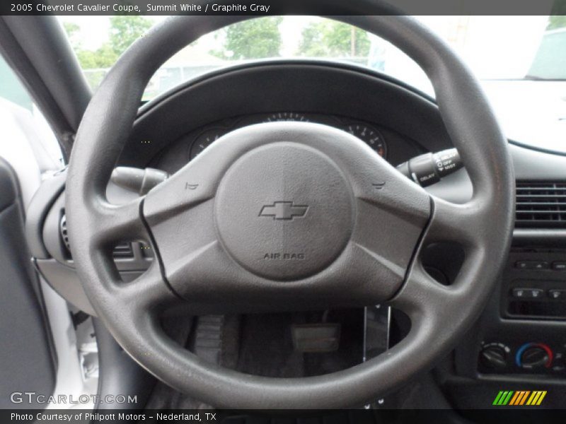 Summit White / Graphite Gray 2005 Chevrolet Cavalier Coupe