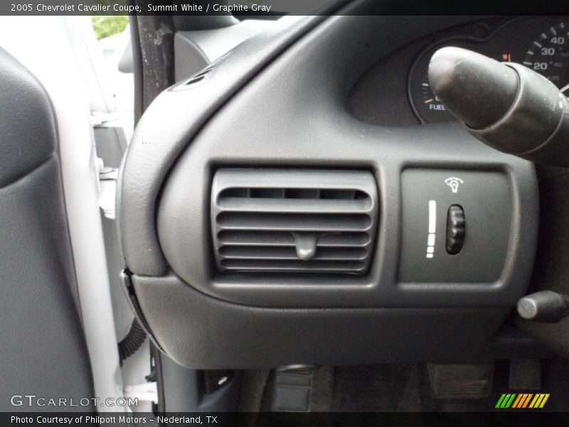 Summit White / Graphite Gray 2005 Chevrolet Cavalier Coupe