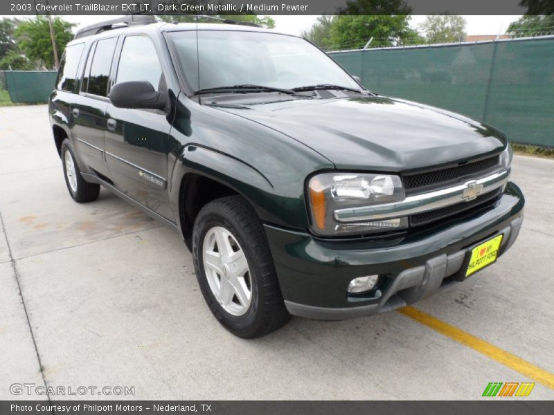 Dark Green Metallic / Medium Pewter 2003 Chevrolet TrailBlazer EXT LT