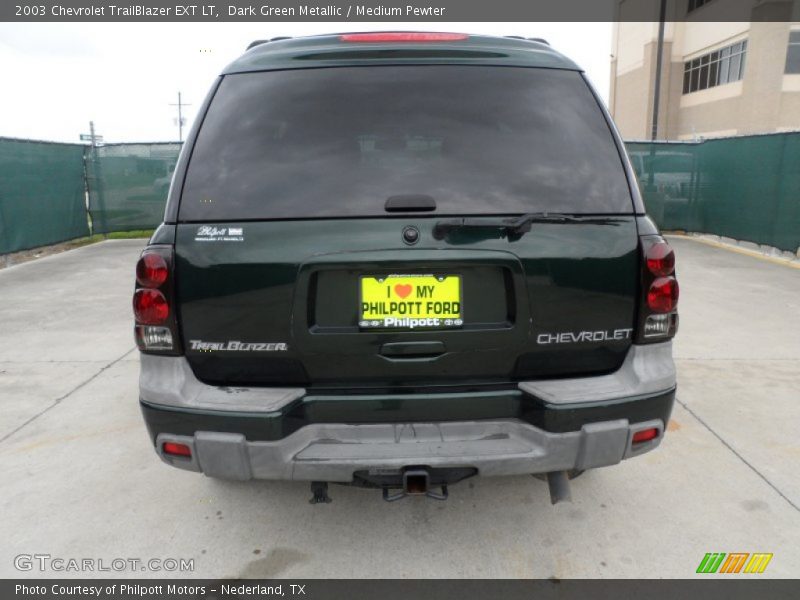 Dark Green Metallic / Medium Pewter 2003 Chevrolet TrailBlazer EXT LT