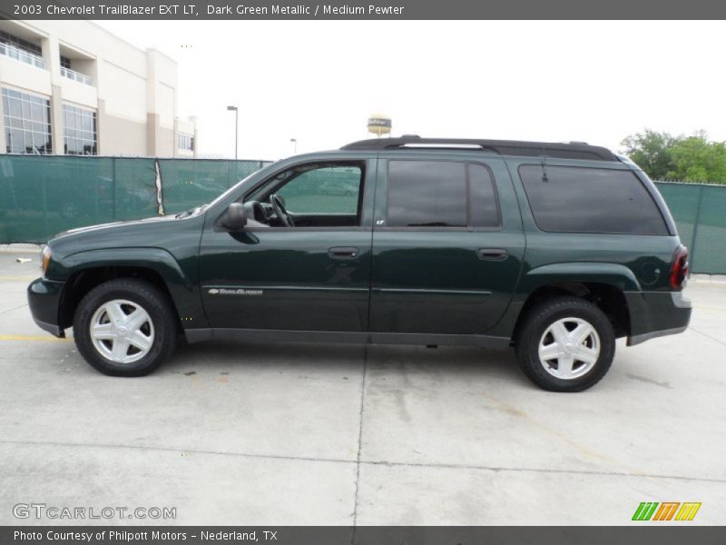 Dark Green Metallic / Medium Pewter 2003 Chevrolet TrailBlazer EXT LT