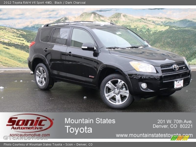 Black / Dark Charcoal 2012 Toyota RAV4 V6 Sport 4WD