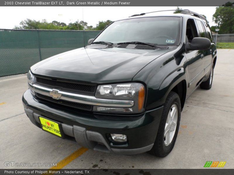 Dark Green Metallic / Medium Pewter 2003 Chevrolet TrailBlazer EXT LT
