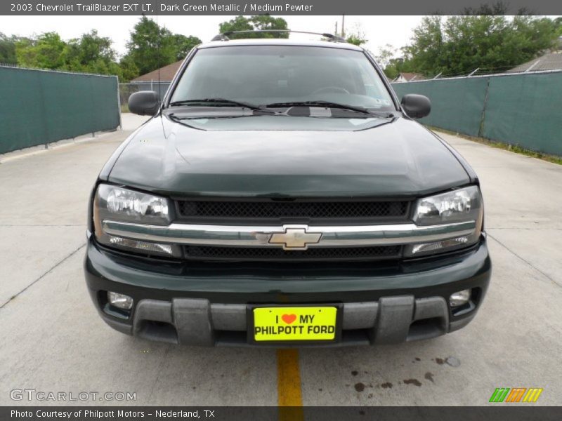 Dark Green Metallic / Medium Pewter 2003 Chevrolet TrailBlazer EXT LT