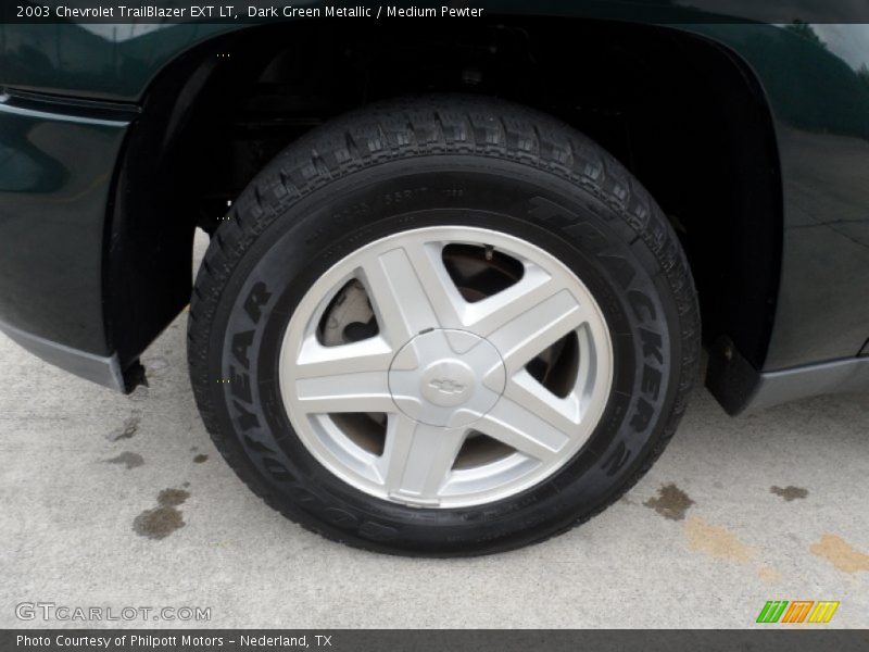 Dark Green Metallic / Medium Pewter 2003 Chevrolet TrailBlazer EXT LT