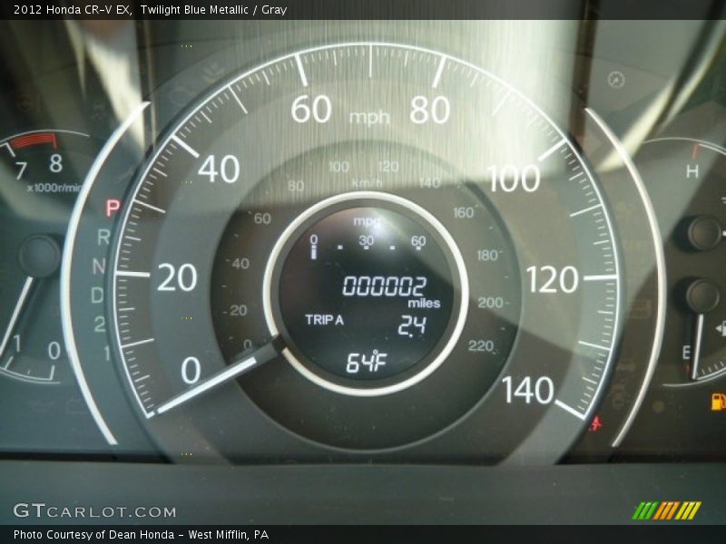 Twilight Blue Metallic / Gray 2012 Honda CR-V EX
