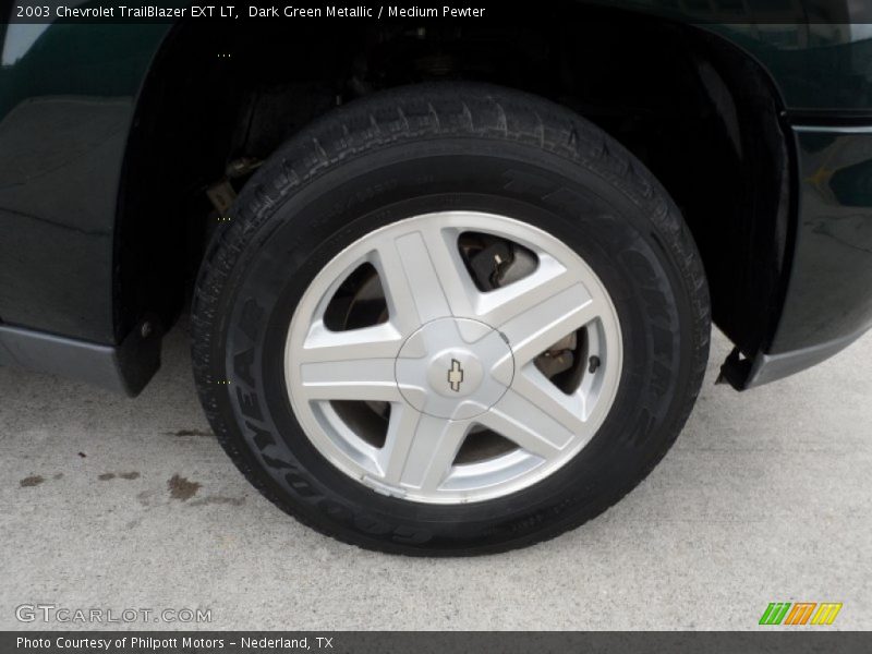 Dark Green Metallic / Medium Pewter 2003 Chevrolet TrailBlazer EXT LT