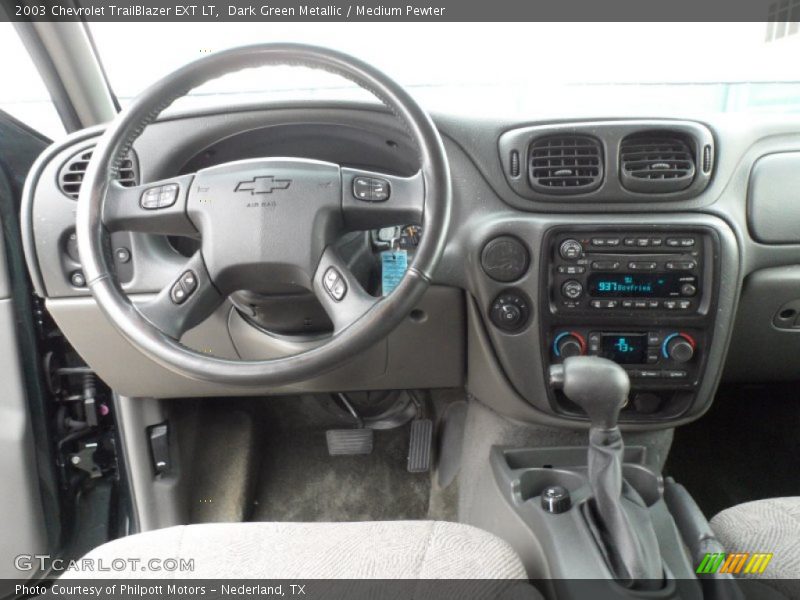 Dark Green Metallic / Medium Pewter 2003 Chevrolet TrailBlazer EXT LT