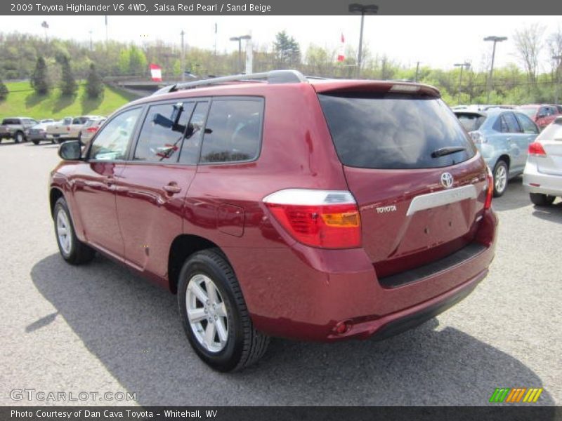 Salsa Red Pearl / Sand Beige 2009 Toyota Highlander V6 4WD