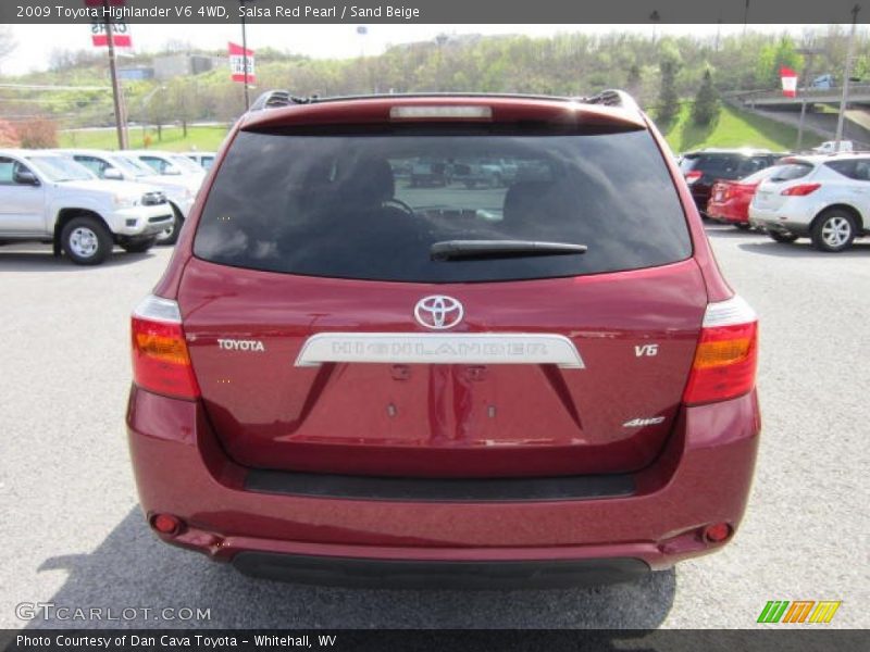 Salsa Red Pearl / Sand Beige 2009 Toyota Highlander V6 4WD