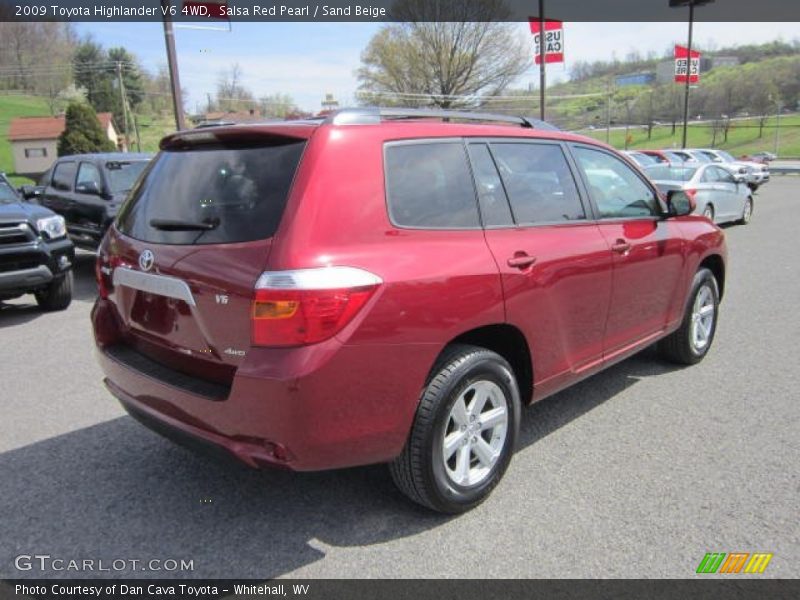 Salsa Red Pearl / Sand Beige 2009 Toyota Highlander V6 4WD